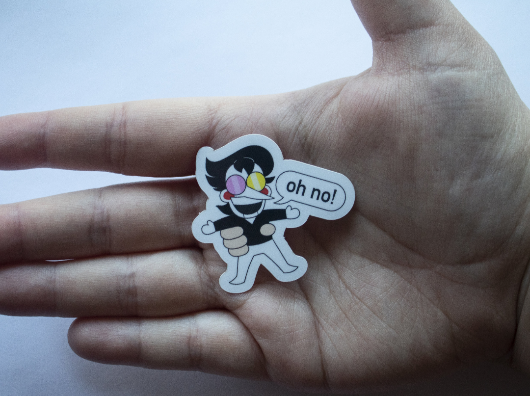 Spamton G. Spamton Held So Gently In My Big Hand Mini Glossy Vinyl Sticker | 3 Variations!