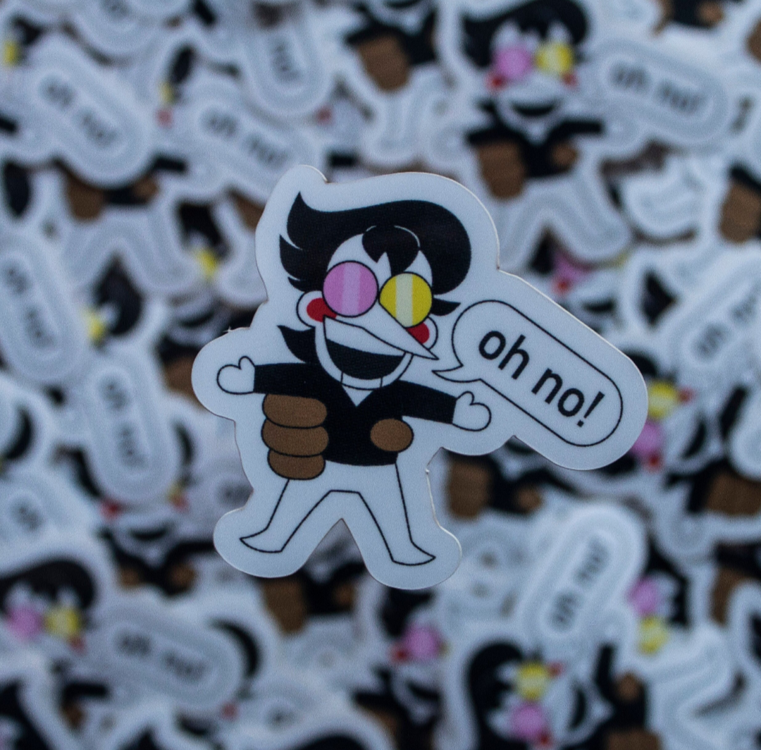 Spamton G. Spamton Held So Gently In My Big Hand Mini Glossy Vinyl Sticker | 3 Variations!
