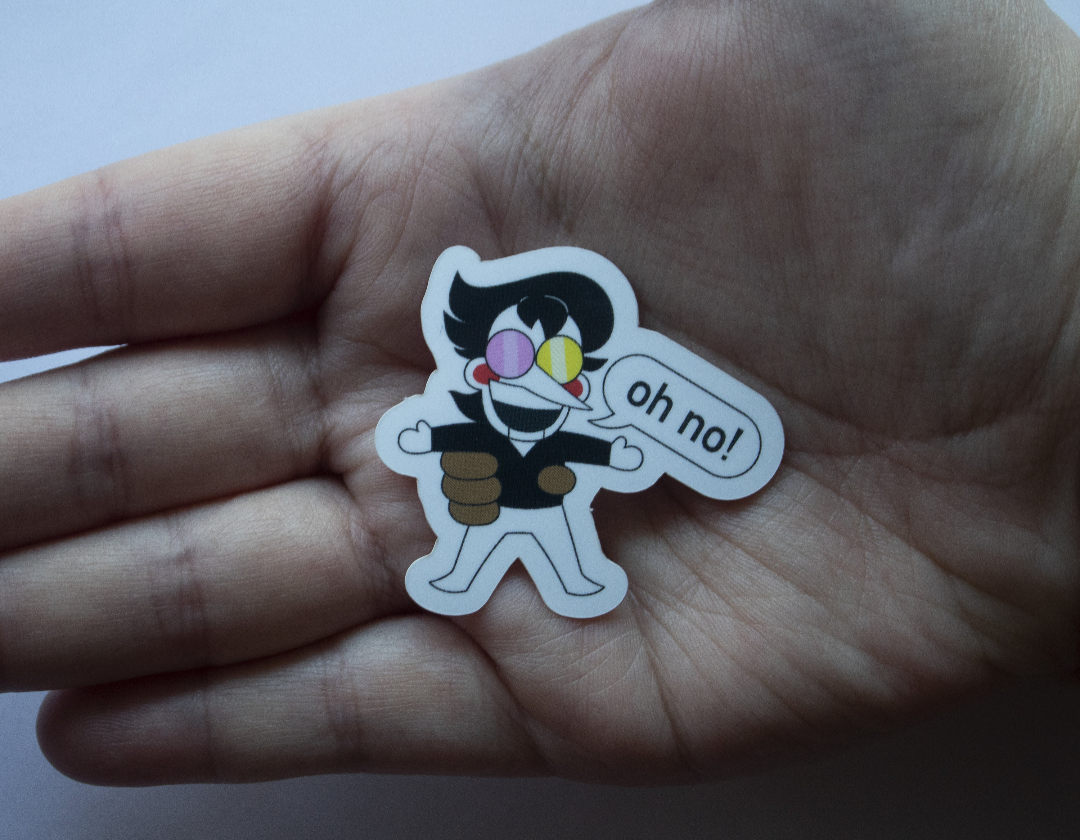 Spamton G. Spamton Held So Gently In My Big Hand Mini Glossy Vinyl Sticker | 3 Variations!
