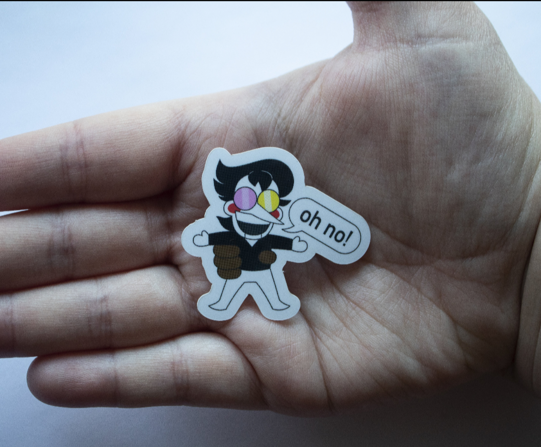 Spamton G. Spamton Held So Gently In My Big Hand Mini Glossy Vinyl Sticker | 3 Variations!