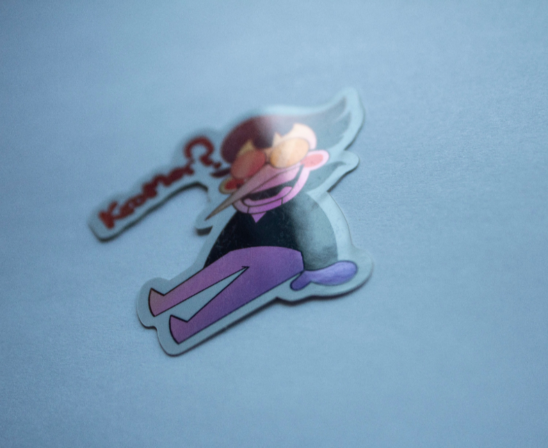 Spamton G. Spamton Kromer Holographic Glossy Vinyl Sticker
