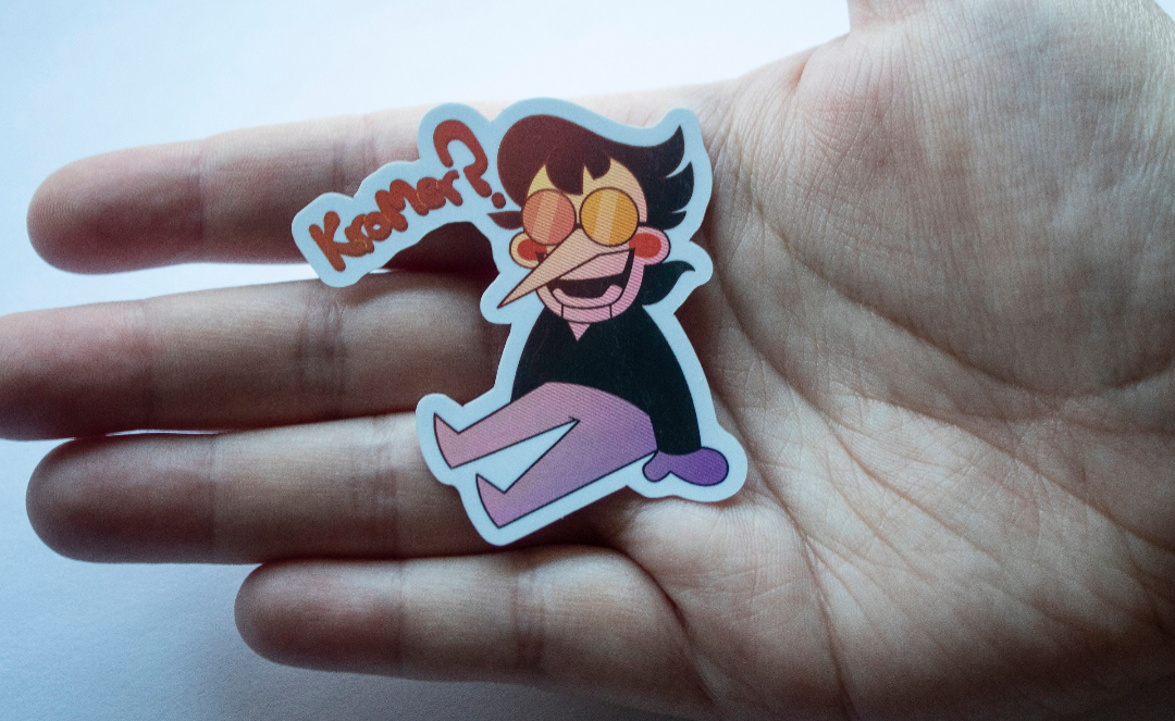 Spamton G. Spamton Kromer Holographic Glossy Vinyl Sticker