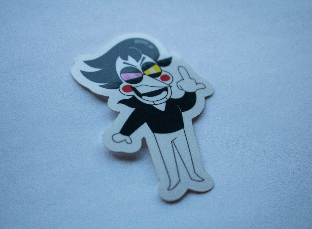Spamton G. Spamton Rude Gesture Glossy Vinyl Sticker