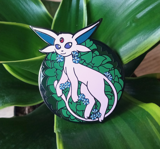 Espeon Floral Hard Enamel Pin | Eeveelution Lapel Pin