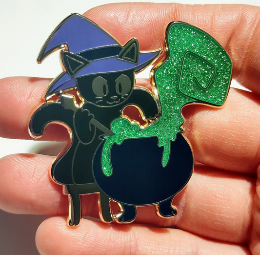 Witch Cat Hard Enamel Pin